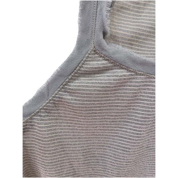 NWT Martin + Osa Women's Racerback Tunic Top Sz L Tan Silver Striped Elastic Hem - Picture 5 of 8